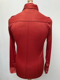 young bloods  vintage  Urban Village Vintage  urban village  stretch fabric  Red  pockets  Mens Shirts  mens  M  long sleeve  lined  disco  dagger collar  collared  collar  button down  button  big collar  70s  1970s