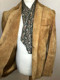 vintage  Urban Village Vintage  urban village  Suede Jacket  Suede  pockets  pocket detail  mens  L  Jacket  double vent  collared  brown  70s  1970s