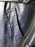 Windsor Leatherwear  waist belt  vintage  Urban Village Vintage  pockets  mens  M  long sleeve  Leather Jacket  Leather Coat  Leather  Jacket  blue  70s  1970s