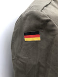 vintage  S  Military  mens  khaki  jacket  Green  German Flag  german  field jacket  Emroidered Flag  army