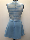 womens  waist belt  vintage  Stripes  retro  mini dress  midi dress  midi  dress  blue stripes  blue  70s  1970s  12