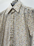 white  vintage  Urban Village Vintage  urban village  summer  Shirt  S  retro  Mens Shirts  mens  lightweight  floral  dagger collar  dagger  cream  Cotton  button down  button  70s  70  1970s