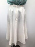 zip  womens  vintage  Urban Village Vintage  urban village  St Michael  Skirts  skirt  pleat detailing  cream  70s  1970s  10