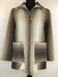 1970s Welsh Wool Zip up Jacket - Size UK 10