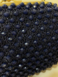 womens bag  womens accessories  womens  vintage  Urban Village Vintage  space  silver  purse  party  oval bag  hard case  handbag  fully lined  evening bag  clutch bag  clasp purse  clasp bag  christmas  chain strap  blue  beading detail  bag  60s  1960s