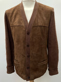 1970s St Michael Suede Cardigan - Size M