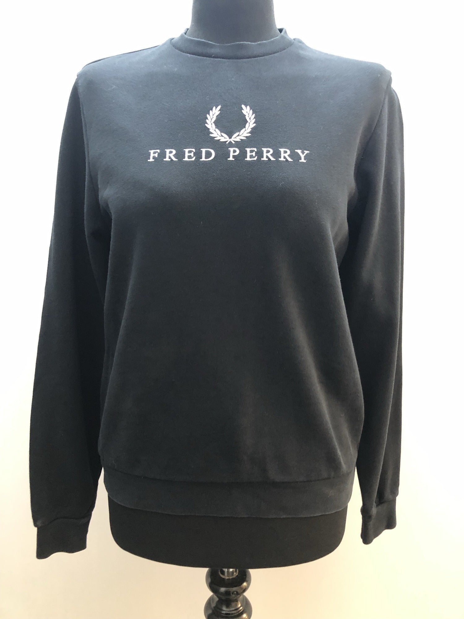 womens jacket  womens  vintage  Urban Village Vintage  urban village  top  sweater  retro  Fred Perry  embroidered logo  Embroidered  black  10