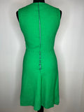 womens  vintage  summer dress  summer  stitch detailing  sleevless  retro  MOD  Green  dress  checked dress  back zip  60s  1960s  10