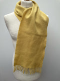 Crombie Wool Fringed Scarf in Yellow