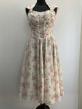 womens  white  vintage  Urban Village Vintage  swing dress  summer dress  summer  roses  rose print  rockabilly  rock n roll  polka dot  pink  halter neck  halter  floral print  floral dress  floral  dress  50s  1950s  12