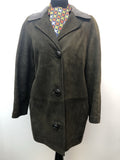 womens  vintage  Urban Village Vintage  urban village  Suede Jacket  Suede  press stud fastening  pockets  Paul Blanche  long sleeve  Jacket  Green  coat  60s  1960s  12
