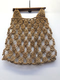 wooden handles  womens bag  womens  vintage  Urban Village Vintage  string shopper  shopper bag  One Size  brown  bag  accessories  70s style  70  1970s