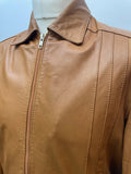 vintage  Urban Village Vintage  urban village  tan  mens  M  Leather Coat  Leather  Jacket  camel  brown leather  70s  70  1970s