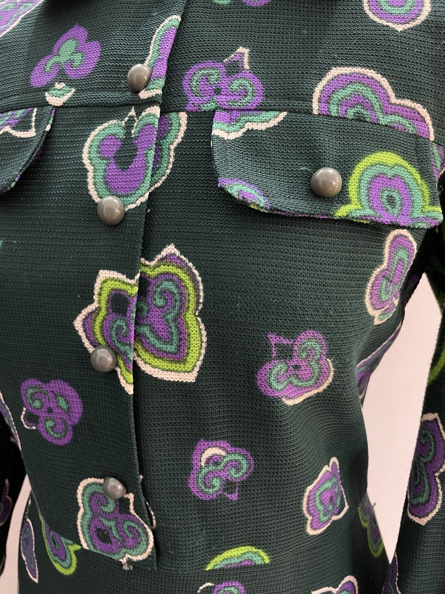 womens  vintage  retro  purple  psychedelic  psych  maxi dress  maxi  long sleeve  hippy  hippie  green  festival  dress  70s  1970s  12  Online store