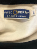 white  Top  T-Shirt  Navy  MOD  mens  long sleeved  L  Grey  Fred Perry  Blue