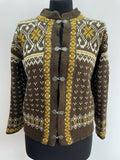 1960s Norwegian Wool Cardigan - Size UK 10