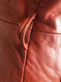 womens jacket  womens coat  womens  vintage  Urban Village Vintage  urban village  soft leather  Scandinavian fur co  retro  pockets  Leather Jacket  Leather Coat  Leather  Jacket  coat  button  brown leather  brown  big collar  autumn
