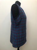 womens  welsh wool  waistcoat  vintage  vest  Urban Village Vintage  tunic  tapestry  Caerwys Clothes  blue  60s  1960s  12
