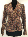 womens jacket  womens coat  womens  vintage  Urban Village Vintage  urban village  retro  red  pockets  multi  long sleeve  Jacket  Floral  Feminella  brown  blazer jacket  Blazer  70s  1970s  10