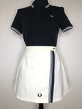 1960s Fred Perry Tennis Skirt in White - Size UK 6-8