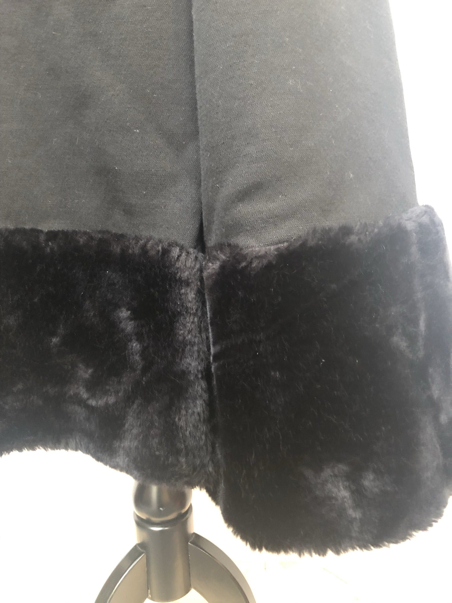 faux fur  10  Mansfield Original  womens  vintage  long coat  coat  black  70s  1970s Urban Village Vintage