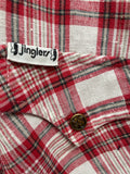 vintage  Urban Village Vintage  urban village  short sleeved  short sleeve  Shirt  Red  press stud fastening  press stud  mens  M  jingler  dagger collar  dagger  collar  chest pockets  check  70s  1970s  1960s