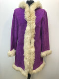 womens jacket  womens coat  womens  vintage  Urban Village Vintage  Sheepskin  purple  Jacket  hooded  hood  16 urban village vintage