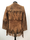 womens  vintage  Urban Village Vintage  Suede Jacket  suede fringing  Suede  Jacket  fringing  festival  brown  60s  1960s  10
