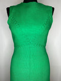 womens  vintage  summer dress  summer  stitch detailing  sleevless  retro  MOD  Green  dress  checked dress  back zip  60s  1960s  10