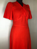 womens  vintage  Urban Village Vintage  urban village  summer dress  summer  red  maxi dress  long dress  dress  70s  70  1970s  12