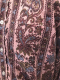 vintage  Urban Village Vintage  urban village  Stripes  Shirt  Printed T-Shirt  printed shirt  printed  print  Mens Shirts  mens  long sleeves  Long sleeved top  long sleeve  l  floral shirt  floral print  floral  cream  button  70s