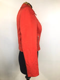womens  white stitch  vintage  Urban Village Vintage  stitch detailing  Stadicke Modelle  red  lightweight jacket  Jacket  diamond stitch  cropped  collar  coat  Beagle collar  Act III  70s  70  1970s  10