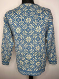 wool  winter jumper  winter  white  vintage  Urban Village Vintage  urban village  sweater  snowflake  scandanavian  round neck  retro  patterned  pattern  norwegian  mens  long sleeves  Long sleeved top  long sleeve  lambs wool  L  knitwear  knitted  knit  jumper  icelandic pattern  icelandic  christmas  Blue  70s  1970s