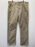 W36  vintage  Urban Village Vintage  urban village  trousers  stone  retro  pockets  MOD  mens  levis  levi strauss  L32  L  jean  denim  corduroy  cords  corded  cord  beige