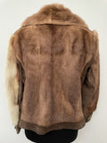 womens  vintage  Urban Village Vintage  urban village  Suede Jacket  Suede  s. jaffs furs ltd  real fur  mink  long sleeve  lining  fur  collar  brown  big collar  50s style  50's  1950s  12
