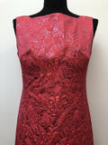 womens  vintage  Urban Village Vintage  train  square neck  sleeveless  pink  metallic  maxi dress  low back design  long dress  embroidery detail  Embroidered  dress  Blanes  60s  1960s  12