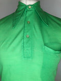 vintage  Urban Village Vintage  top  Three button  sportswear  sports polo  polo top  polo  mens  M  Hartwell Sports  Green  70s  1970s