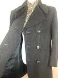 Winter Coat  winter  vintage  Urban Village Vintage  urban village  smart  pockets  mens  Meakers of Picadilly  long sleeve  L  Grey  formal  collared  collar  big collar  60s  1960s