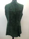 womens jacket  womens coat  womens  waistcoat  vintage  vest  Urban Village Vintage  summer  Suede Jacket  Suede  leather trim  Jacket  green  button fastening  70  1970s  16