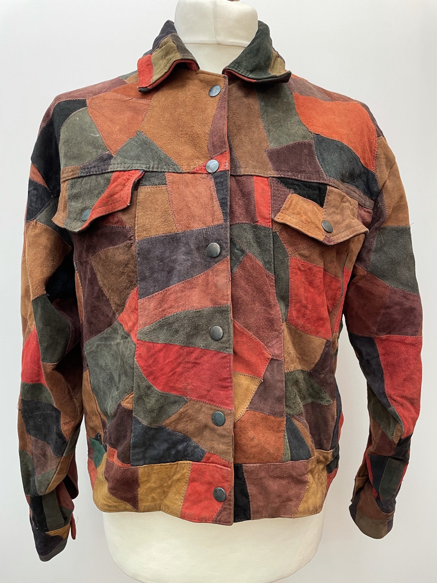 vintage  Urban Village Vintage  Suede Jacket  Suede  patchwork  Mens jacket  mens coat  mens  M  Jacket  hippie  baggy  90s  1990s