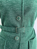womens  waistcoat  vintage  Urban Village Vintage  urban village  tunic top  tunic  sleeveless  pockets  pocket detail  pocket  long waistcoat  Green  gerald harris  buttons  button up  button front  Belted waist  belted  60s style  60s  60  1960s  1960  14