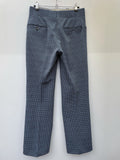 waist band  vintage  Urban Village Vintage  trousers  retro  patterned  Navy  mens  indigo  flares  embroidered pattern  disco  blue  70s  70  28  1970s