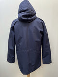 Winter Jacket  Winter Coat  vintage  S  parka  Navy Jacket  Navy  MOD  mens  long sleeve  long length coat  long  logo  Jacket  indigo  hooded  hood  Fred Perry  drawstring  coat  blue