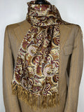 vintage  Urban Village Vintage  urban village  retro  Paisley Print  paisley inspired  paisley  MOD  midi  mens  fringing  fringed  fringe  burgundy  brown  accessories  60s  1960s