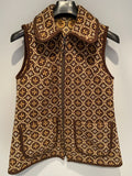 Vintage 1960s Welsh Wool Tapestry Cape & Gilet Set Brown Yellow Urban Village