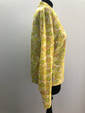 Yellow  womens shirt  womens  vintage  Urban Village Vintage  urban village  Shirt  pink  long sleeve  floral shirt  floral print  floral dress  collar  button  brown  blouse  60s  1960s  12