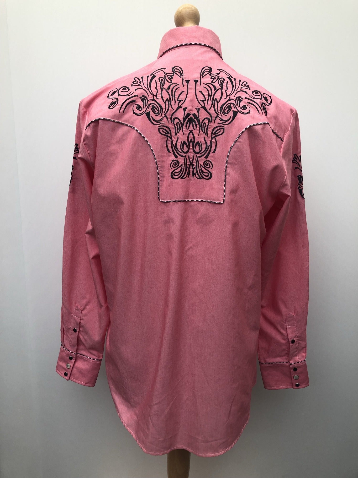 Mens pink western shirt store
