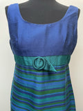 zip back  zip  womens  vintage  Urban Village Vintage  urban village  stripey  Stripes  striped  short sleeved  short sleeve  retro  MOD  maxi dress  long length  long dress  Green  dress  blue  Berkertex  back zip  60s  1960s  10