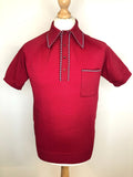 vintage  Urban Village Vintage  top  sportswear  sports polo  red  polo top  polo  mens  M  four button  Conte Cristo  70s  1970s