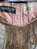 womens  vintage  sleeveless  midi dress  lace  fringing  fringed  dress  diamante  50s  1950s urban village womens vintage clothing